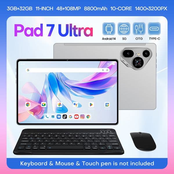 Android 14 Pad7 Ultra 11-inch large screen 16GB+1TB memory learning use preferred product tablet