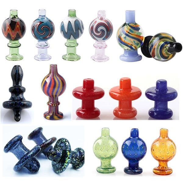 7 style US Color Glass Carb Cap 25/26/27/28/30mmOD For Quartz Banger Nails