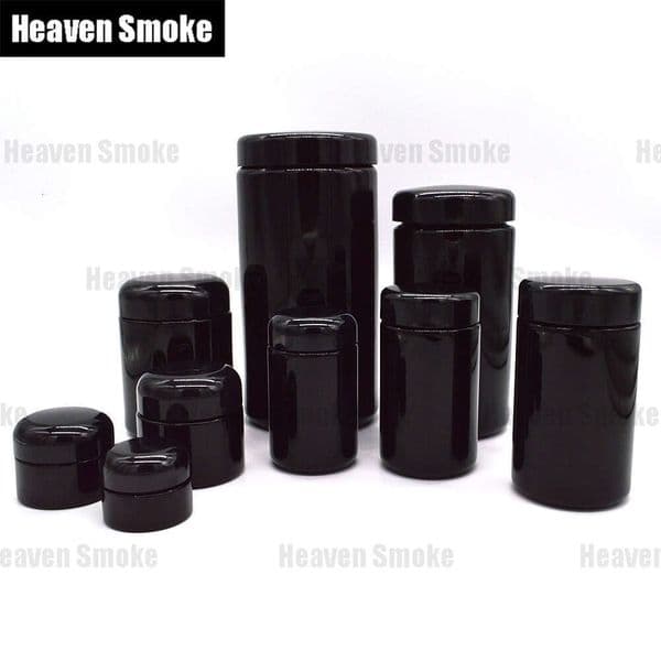 5Ml To 1000Ml Black Ultraviolet Glass UV Jars Wax Oil Concentrate Jar Airtight Container For Photosensitive Stuff Storage