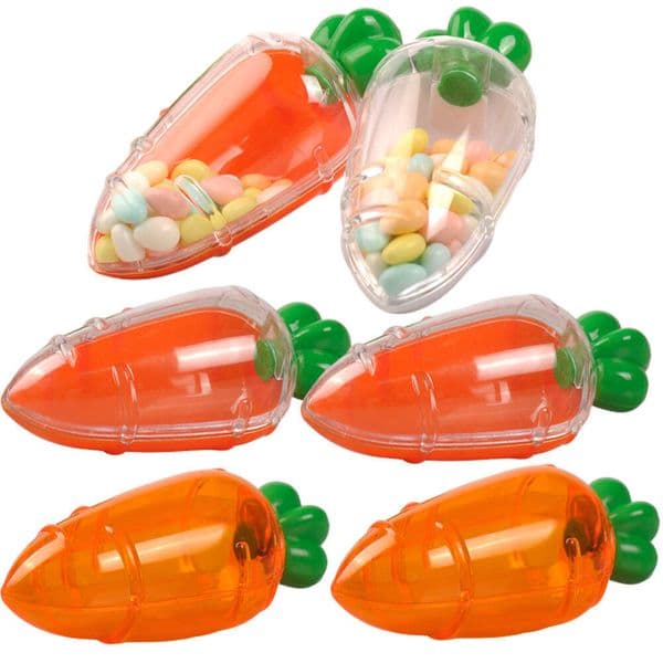 Candy Carrot Plastic 1/3/5Pcs Boxes Creative Gift Box Easter Party Decor For Home Kids Birthday Gifts Supplies S s