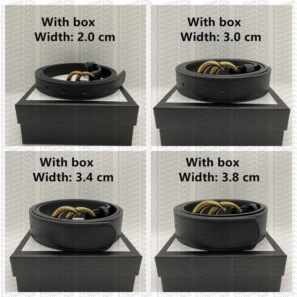 black designer belt luxury belts for men designer womens belt leather plated gold Smooth Buckle Casual ceinture luxe Width 2.0cm 3.0cm 3.4cm 3.8cm