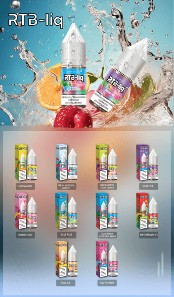 RTB-LiQ Puff - EU Warehouse, 10ml Liquid Capacity with Various Colors & Flavors