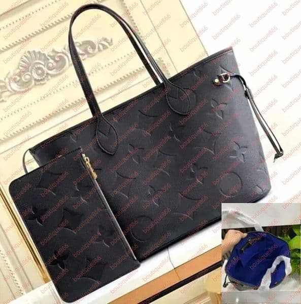2025 designer bag 2pcs Set Naverfull Enbossed Flower Women Cross body Handbag Shoulder Bags Fashion Composite Lady Clutch Tote Bag shopping Female Coin Purse Wallet