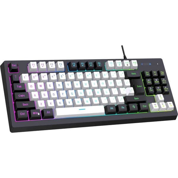 Mini Keybaord 87% Form Factor 87Keys Gaming Keybaord Wired Full Key Hot-Swappable RGB Backlit Gaming KeyboardXJ241225