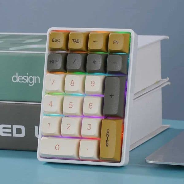 K21 21-Key Mechanical Keyboard BT/2.4Ghz/USB-C Connection Colourful Lighting Full Key Hot-Swap for PC LaptopsXJ241225