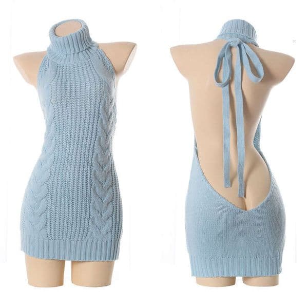 Backless Leader, Virgin Killer, Teenage Girl, Sexy Off Shoulder, Backless Cosplay Sweater