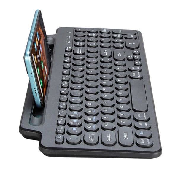 Wireless BT Keyboard 2.4G Keyboard Desktop Ultra-thin Keyboard Tablet PC Mobile Phone Slot w/ Toucad for Tablet PC LaptopXJ241225