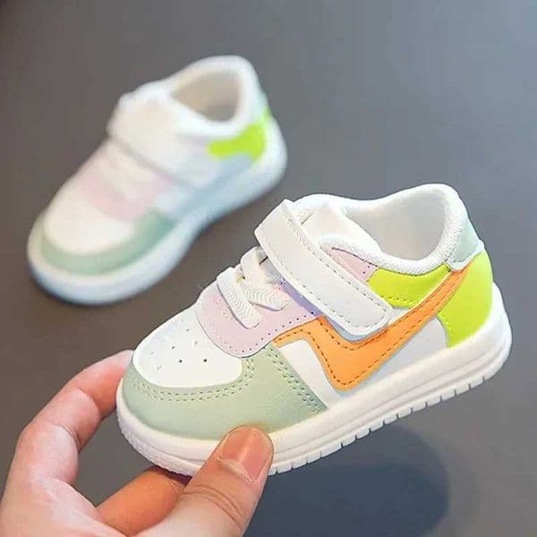 Athletic Outdoor New kids Sneakers Boys Girls Toddler non-slip Board shoes Fashion Leather kids Flats Baby Running Sports Shoe Infant Casual Shoe H241223