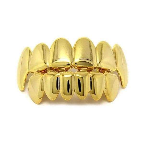 Hip Hop Teeth Grillz Set For Unisex Top Bottom Mouth Gold Silver Color Teeth Grills Tooth Cs Removable Fashion Jewelry AdultsXJ241225
