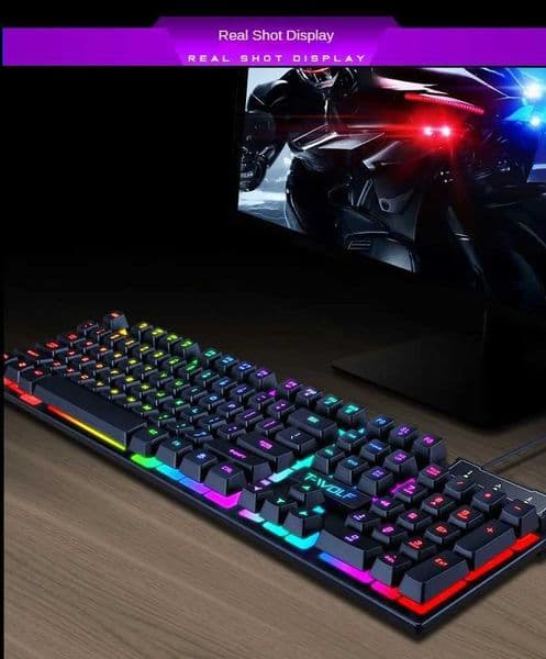 Russian pc Wired keyboard Gamer version With Backlight Computer Spanish keyboards Colorful for laptop pcXJ241225
