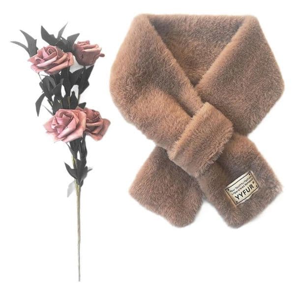 1-692 Soft Fur Scarf for Plush Korean-Japanese Style Accessory