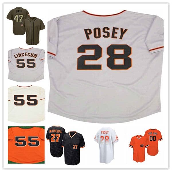 Tim Lincecum 2010 Throwback WS Baseball Jerseys Buster Posey Brian Wilson Pablo Sandoval Hunter Pence Madison Bumgarner Barry Bonds Crawford MATT CAIN Will Clark 4X