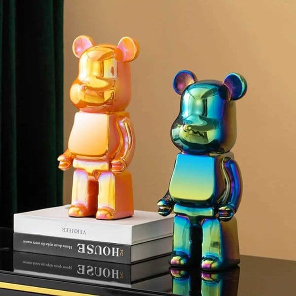 Water Transfer Print Violent Bear Ornament Resin Living Room Tv Cabinet Entryway Wine Cooler Creative Artist Home DecorationXJ241225