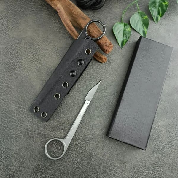 225 High Hardness Defense Full Tang Fixed Blade Pocket Knife with folding knife K-sheath 44C Stonewashed Tactical Knives Outdoors Hunting Tools Men Collector Gi