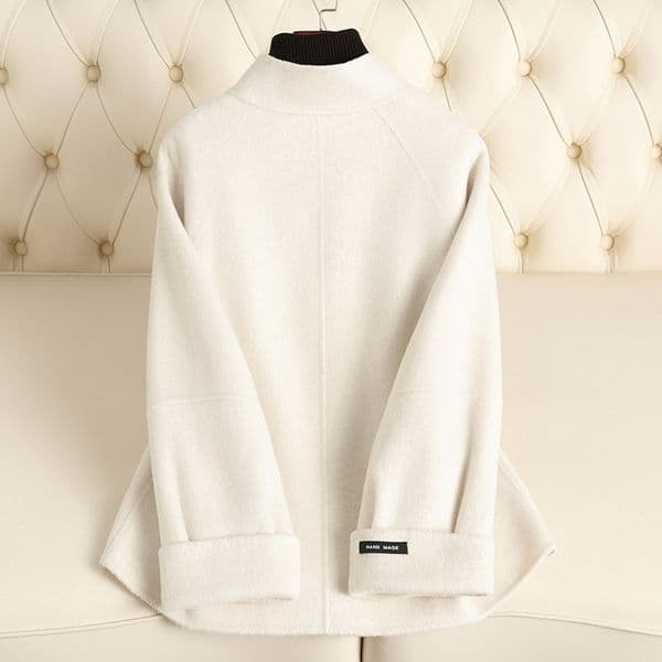 D5041 Double-faced cashmere coat for women 2024 autumn new high-end temperament alpaca wool