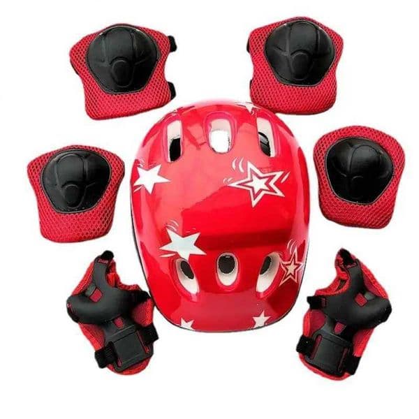 Kids Bicycle Helmet Knee Elbow Pad Sets Children Sports Safety Cycling Protection Balance Bike Roller Skating Helmet GuardXJ241226