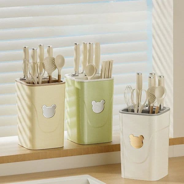 Kitchen Multifunctional Knife Holder Accessoires Pour Cuisine En Plastique Kitchen Accessories Kitchen Organizer Dish Rack 241225