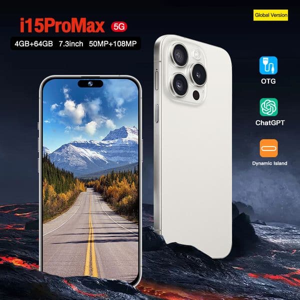 i15Pro max Android 14 smartphone dual SIM dual standby 7.3 screen face recognition 256GB 512GB 2 units starting wholesale price