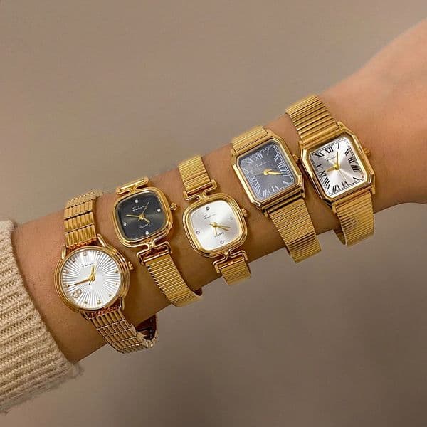 Uworld Fashion Stainless Steel Lades Watch with Japan Movement Waterproof Polished Shiny 18K Gold PVD Plated Jewelry Accessorie 241225