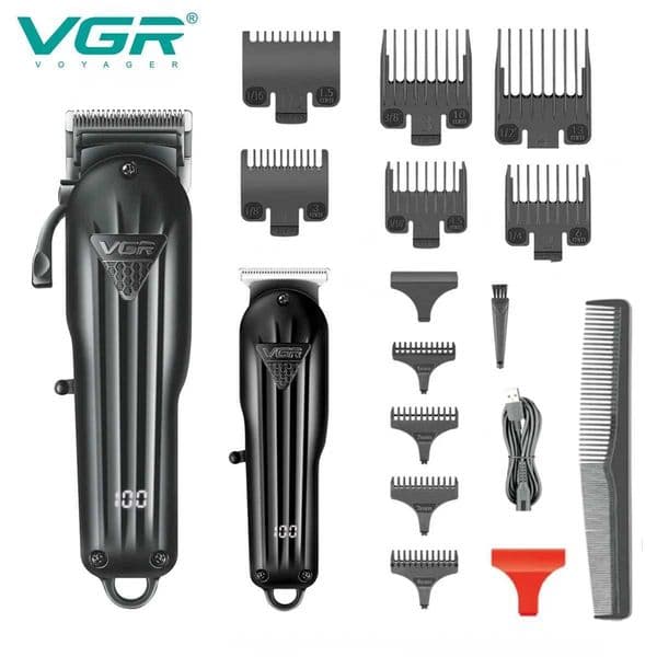 VGR Clipper Hair Cutting Machine Electric Hair Clipper Professional Hair Trimmer Cordless Trimmer for Men Digital Display V-282 W241227