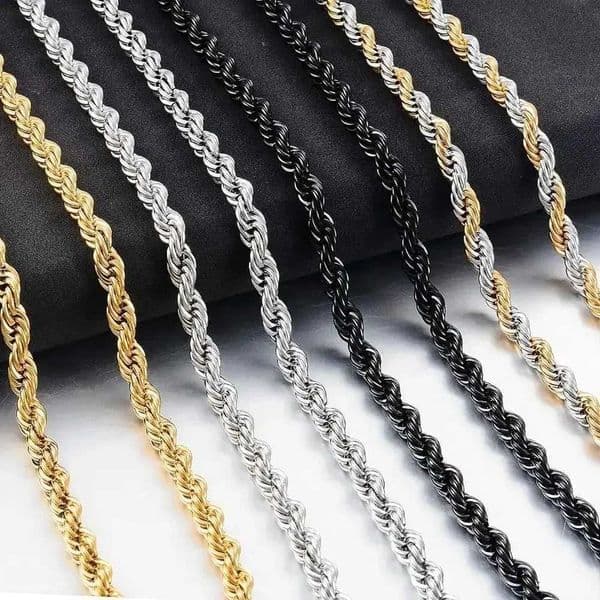 Hot Selling Hip-Hop Stainl Steel Rope Chain Fashion Men And WomenXJ241227
