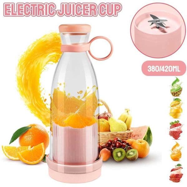 Electric Fruit Juicer Cup 380ml/420ml USB Rechargeable Portable Blender Juice Maker Machine Bottle Smoothie Juicer MachineXJ241227