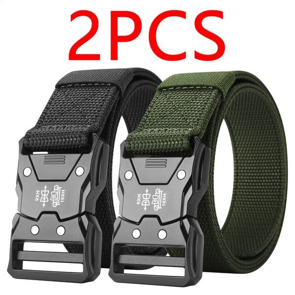 2PC Tactical Waist Belt Durable Automatic Buckle Perfect for Outdoor Adventures Unisex Accessories Men and Women 241225