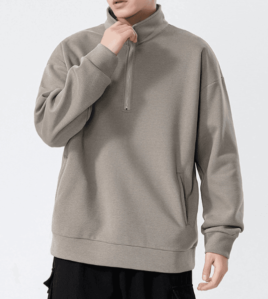 87 Turtleneck Sweatshirt for Men Autumn and Winter Thickened Loose Trendy Solid