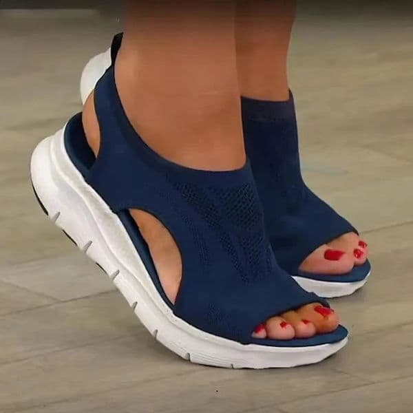 Women Summer Shoes Mesh Fish Platform Sandals Womens Open Toe Wedge Sandals Ladies Light Casual Shoes Zapatillas Muje 241228