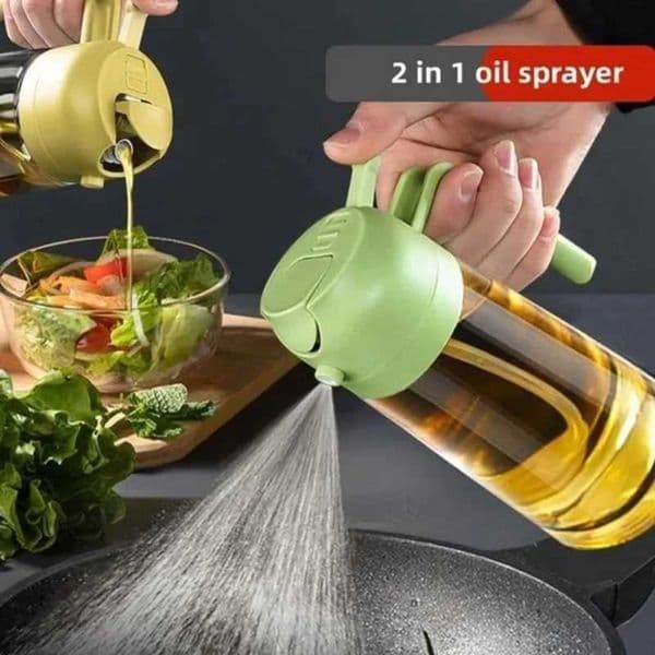 Olive Oil Sprayer Oil spray bottle Automatic sprayer 470ML oil sprayer for cooking salt and pepper shakers seasoning organizerXJ241227