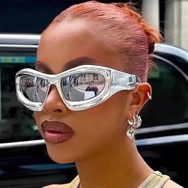 Cool Exaggerated Glasses Future Science And Technology Sense Skiing Big Frame Sunglasses Dazzling Men And Womean W241228