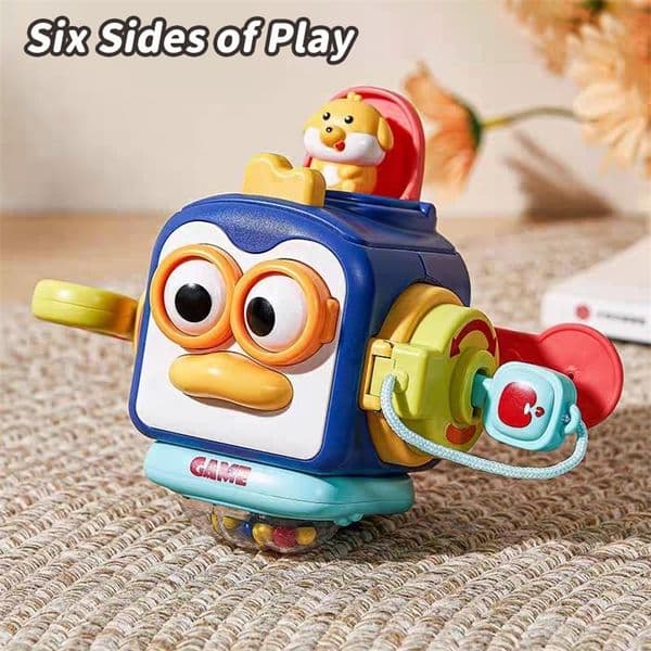 Montessori Toddlers Activity Toys Baby Educational Learning Busy Cube Sensory Toys Lock Box Fine Motor Skill Travel Toys Gifts 241226