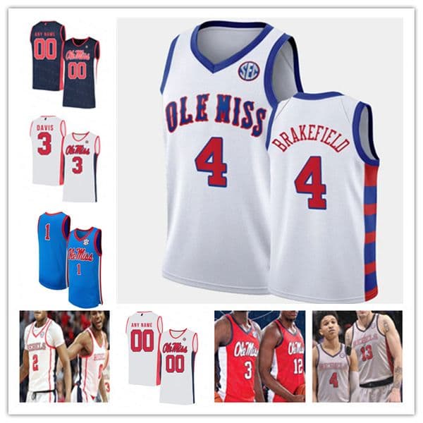Ole Miss College Basketball Jerseys Sean Pedulla Jaylen Murray Matthew Murrell Dre Davis Jaemyn Brakefield Davon Barnes Malik Dia Mikeal Brown-Jones Eduardo Klafke