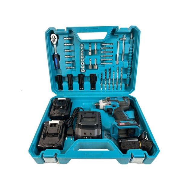 Brushless Dual-Purpose Wrench Impact Electric Screwdriver, High-Power Air Cannon Handle Holder, 31 Piece Tool Set