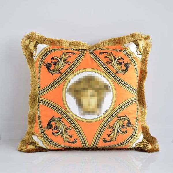 Luxury Designer Designer European Fashion h Series Tassel Sofa Pillow Model Villa Living Room Bedroom Decorative Square Cushion 002