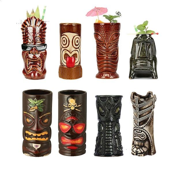 Hawaii Tiki Mugs Cocktail Cup Beer Beverage Mug Wine Ceramic 241230
