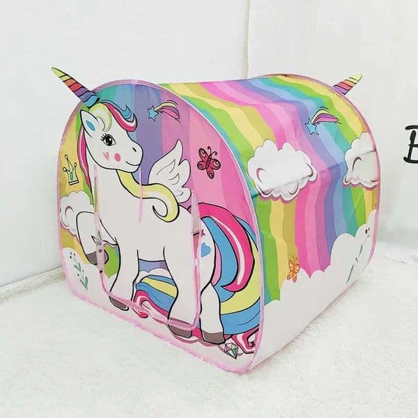 Childrens Game House Unicorn Toy Tent Indoor and Outdoor Games Princess Castle Folding Bear Toy Tent Baby Room Toy Gift W241230