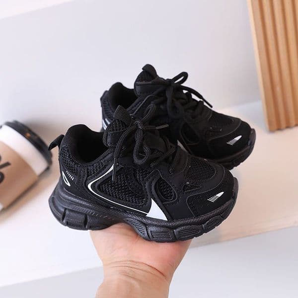 Kids Sport Running Shoes With Thick Soles Boys Girls Fashion Versatile Sports Shoes Kidsnest Children Toddler Mesh Tennis Sneakers Sizes US5C-US12.5C