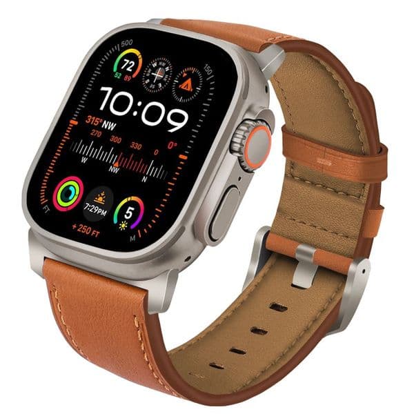 2026 New Genuine Leather Strap Apple Watch Band 49Mm 46Mm 45Mm 44Mm 42Mm Men Watchband For Iwatch outdoor Ultra Series 10 9 8 7 6 5 4 3 2 1 SE Wristband Bracele