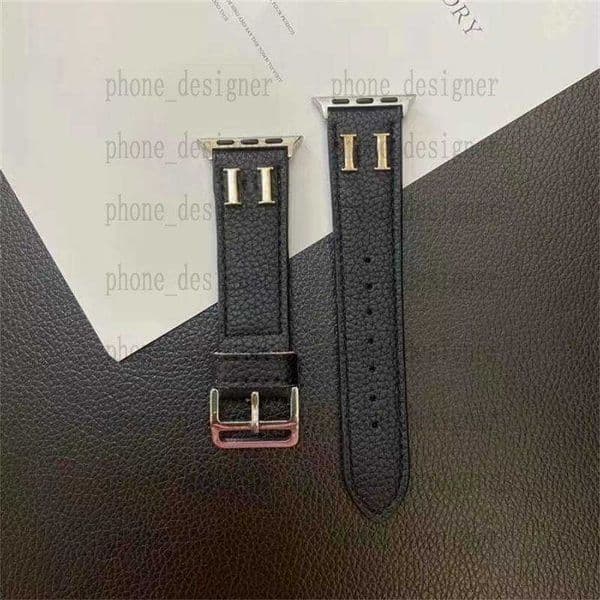 luxury designer Watchbands Watch Band 42mm 38mm 40mm 44mm 41mm 45mm 49mm iwatch 2 3 4 5 6 7 8 9 bands Leather Strap Bracelet Fashion Stripes watchband5262 U1A0