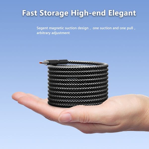100W 6A Magnetic Suction USB C To Type C Fast Charging Cable Easy Storage For Samsung Xiaomi Phone Ipad 2025 Data Transfer USB C Cord