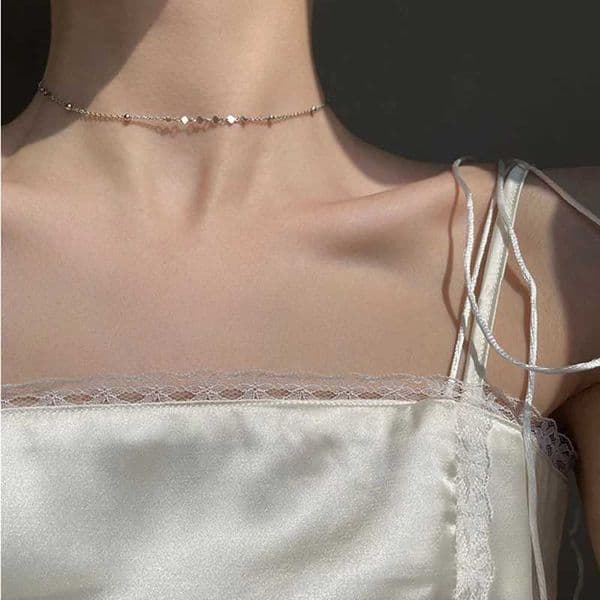 Fashionable 925 sterling silver necklace simple style chain charming heart-shaped chain necklace send exquisite jewelry for women W241230