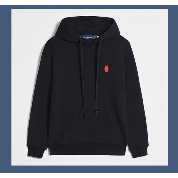 Spring and autumn long sleeve hoodie men's casual solid color embroidery standard zipper pullover hoodie hoodie pants