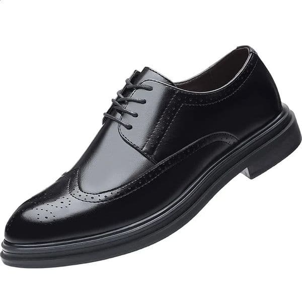 Mens British Brogues Business Casual Formal Leather Shoes Fashion Breathable Oxfords Zapatos De Hombre Comfort Male Dress Shoes 241231