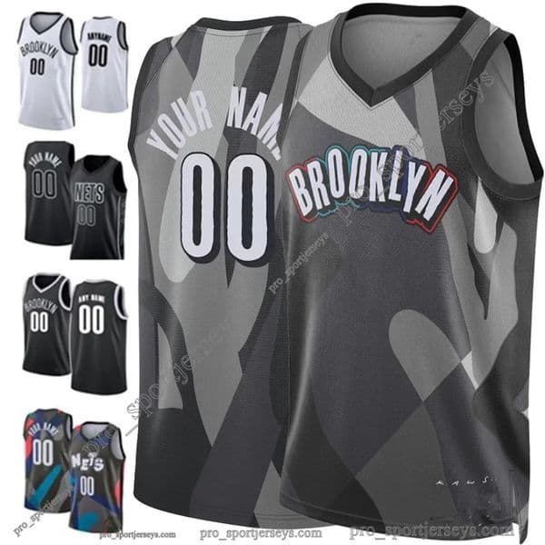 BKN Custom Nets Basketball Jersey Bojan Bogdanovic Nic Claxton Dorian Finney-Smith Cameron Johnson Dennis Schroder Simmons Cam Thomas Ziaire Williams