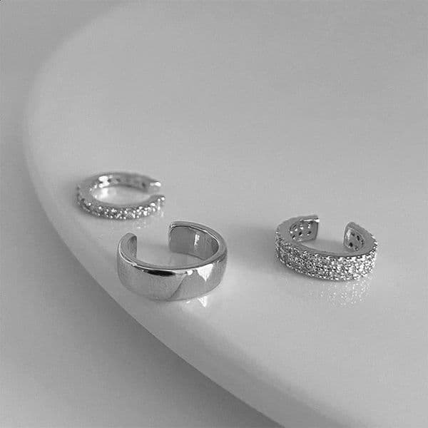 2024 Fashion Gold Color Circle NonPiercing Ear Clip Earrings for Women Man Piercing Cuff Jewelry Set Gift 241225