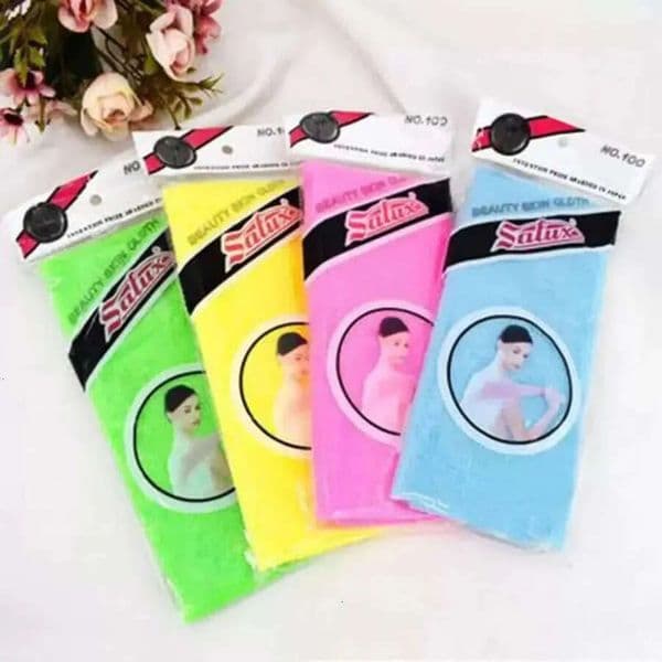 Multi Colors Nylon Novelty Japanese Exfoliating Beauty Skin Bath Shower Wash Cloth Towel Back Scrubbers