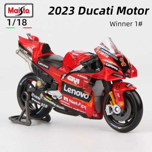 Maisto 1 18 Ducati Lenovo Team Motorcycle Racing Model 1# 2023 Winner Francesco Bagnaia Moto Toy Desmosedici GP 2023 W241231
