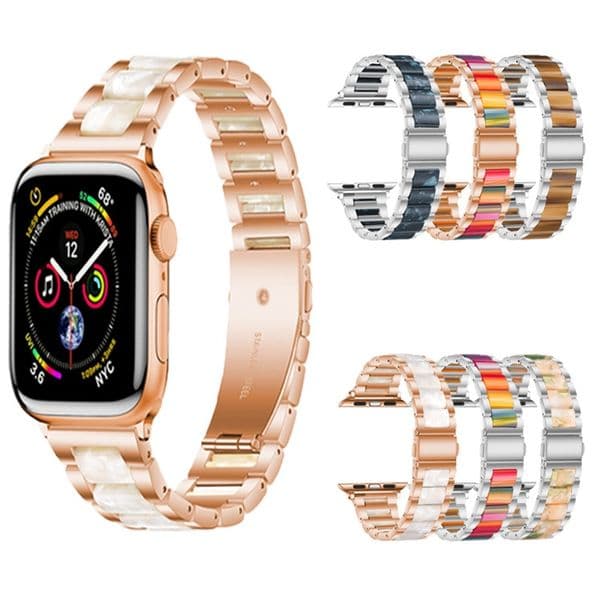2026 New Metal Resin Watchbands Apple Watch Straps 11 10 9 8 7 6 5 4 outdoor 3 2 SE Iwatch Stainless Steel+Resin Bands Ladies For 38 40 41 42 44 45 46 49Mm Smar