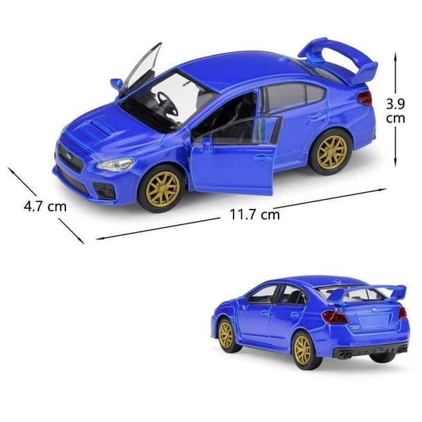 Plane Cars SUBARU Impreza WRX STI Racing Car Toy Model For Children RMZ City slot car Diecast Vehicle Miniature Pull Back Collection Gift Car Track